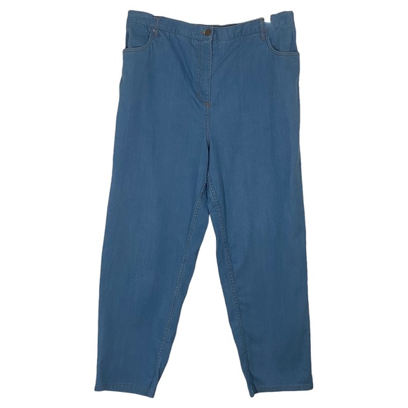 Blair Jeans Womens Plus Size 20 Light Blue Straight Leg Ankle High Rise Pants - Picture 9 of 10